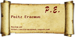 Peitz Erazmus névjegykártya